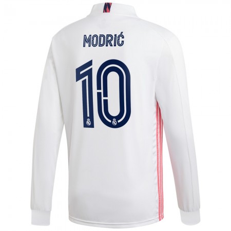 Koszulka Real Madryt Luka Modric 10 Domowe Koszulki Piłkarskie 2020-2021 Długi Rękaw